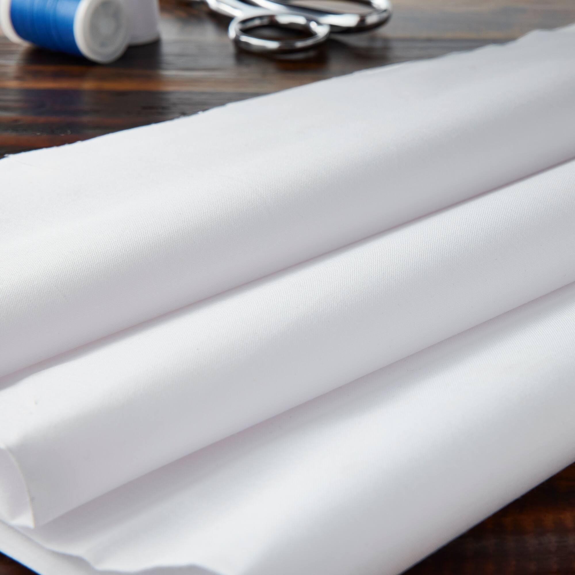 20 yd. Full Bolt: Feldman Optic White Broadcloth Fabric